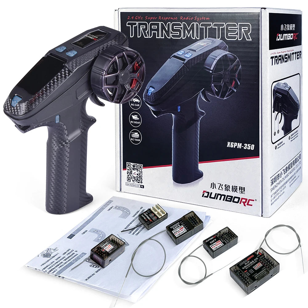 DUMBORC X6PM-350 2.4GHz 6CH RC Transmitter & Receiver Kit – U