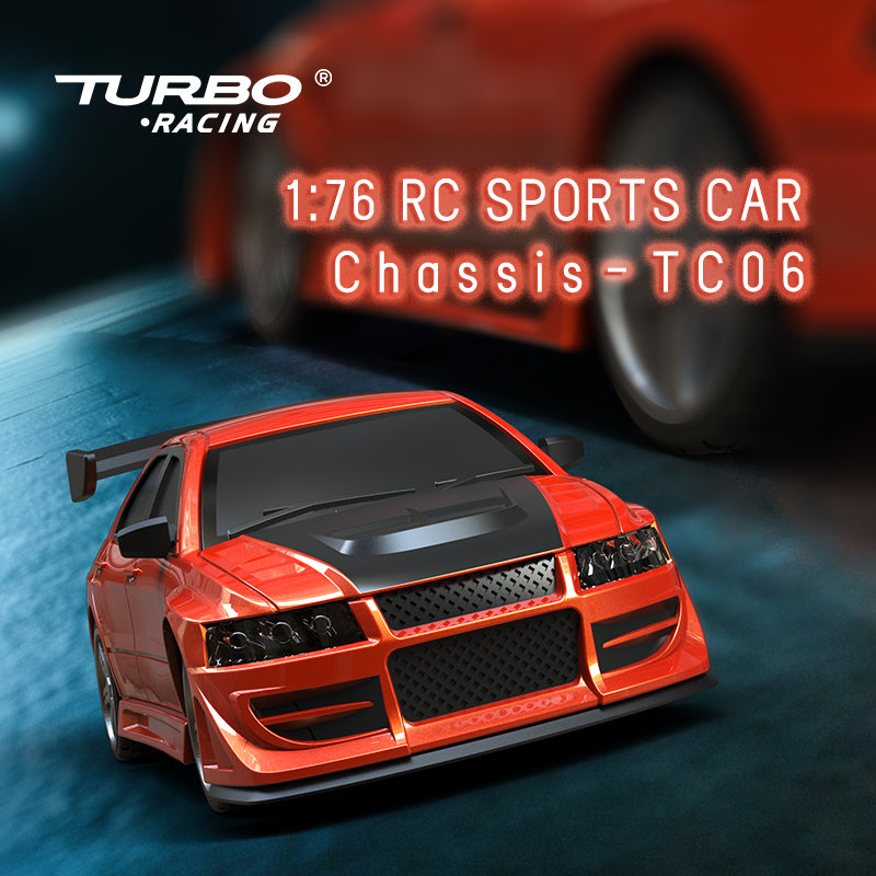 Turbo Racing 1/76 Mini Electric Remote Control Car C76 Mini RTR Toy Car Sports Car Model Car for Adult Children's Toys Gift