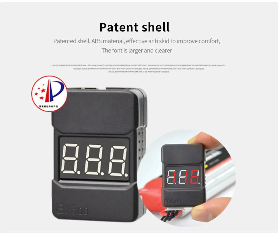 BX100 Battery Voltage Tester 1-8S LiPO 1PC
