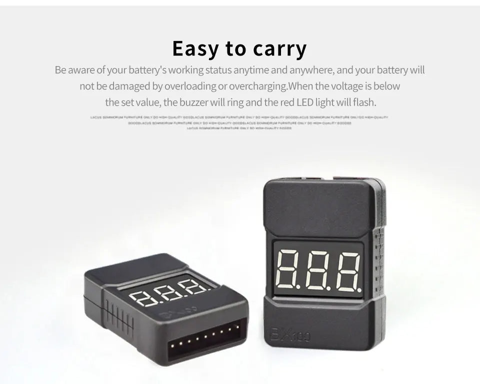 BX100 Battery Voltage Tester 1-8S LiPO 1PC