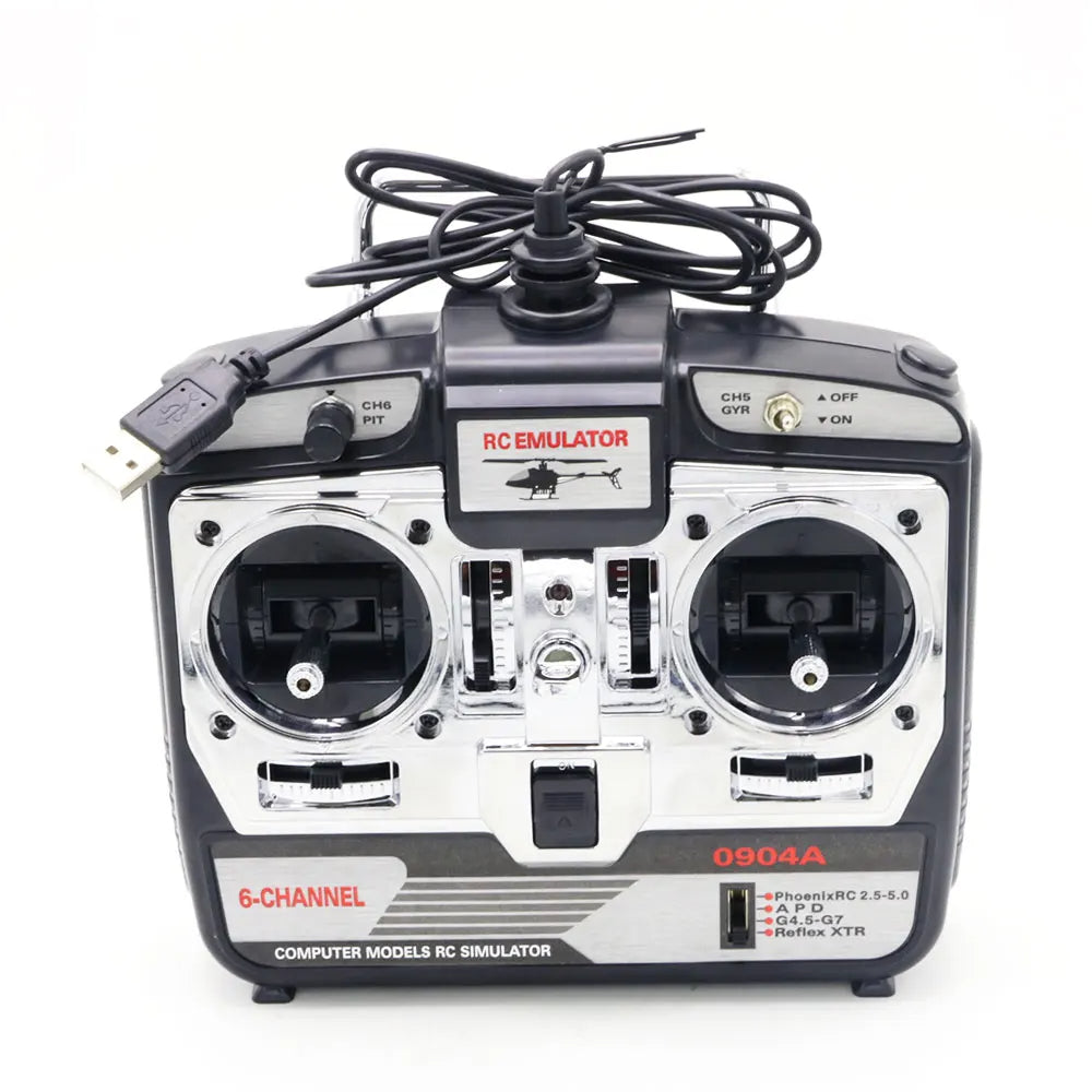 JTL-0904A 6CH RC Flight Simulator Support Realflight G7 Phoenix 5.0 XTR Remote Control Helicopter Fixed-wing Drone (Right hand throttle）)