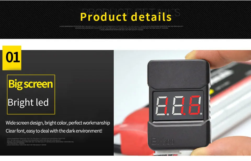 BX100 Battery Voltage Tester 1-8S LiPO 1PC