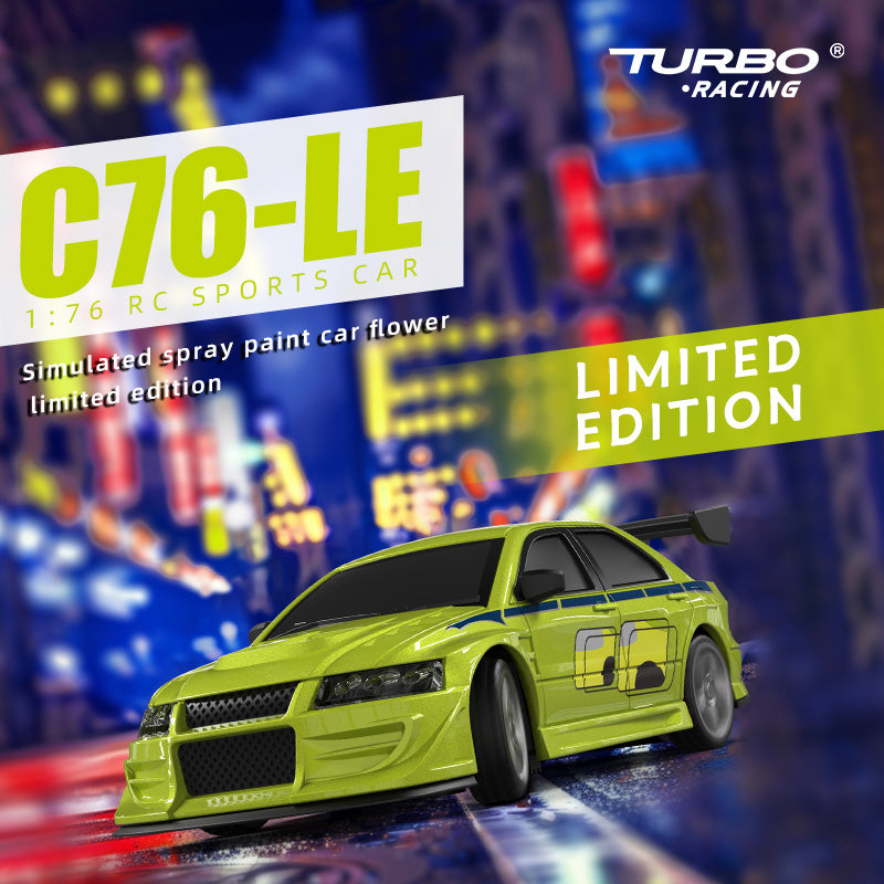 Turbo Racing 1/76 Mini Electric Remote Control Car C76 Mini RTR Toy Car Sports Car Model Car for Adult Children's Toys Gift