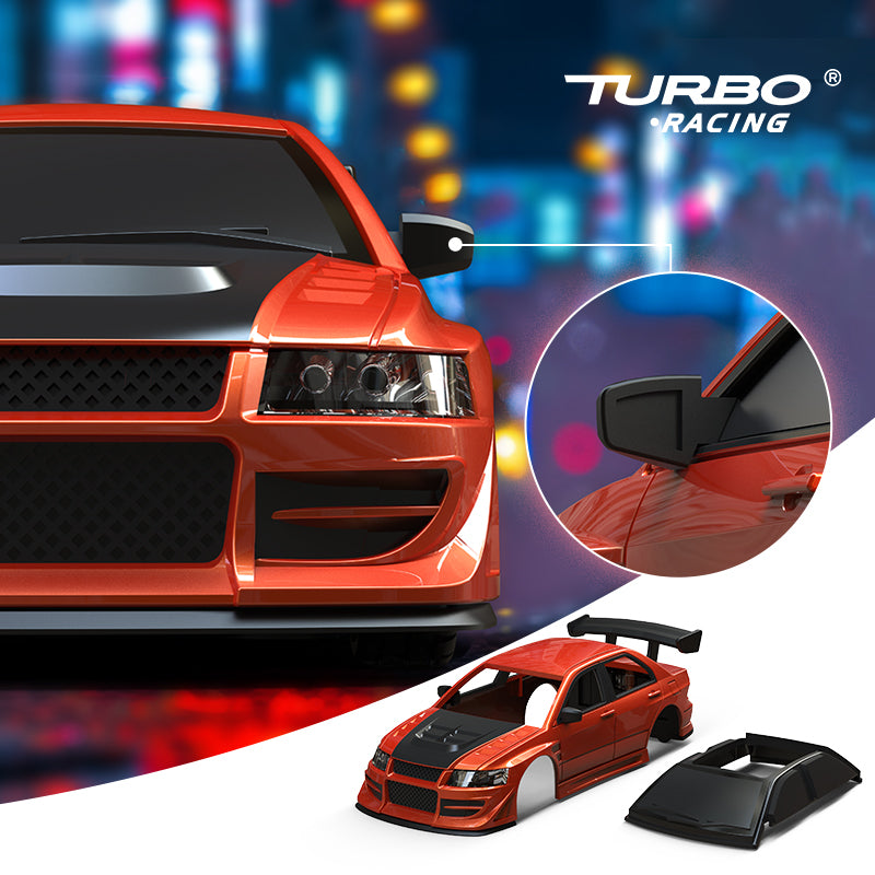 Turbo Racing 1/76 Mini Electric Remote Control Car C76 Mini RTR Toy Car Sports Car Model Car for Adult Children's Toys Gift