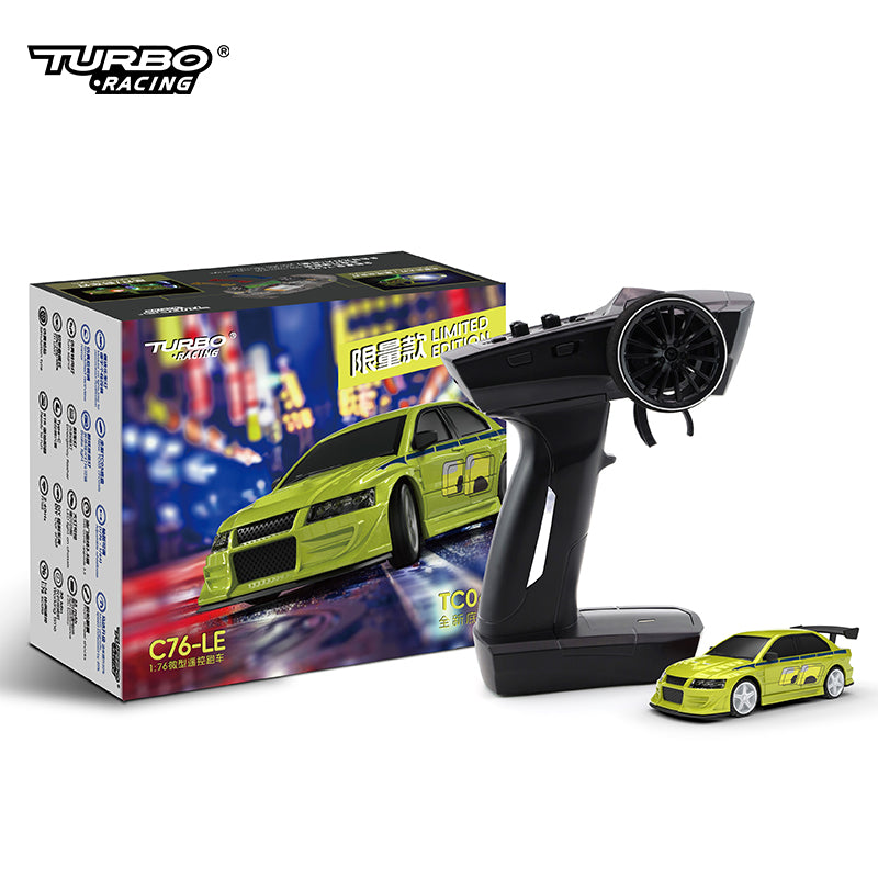 Turbo Racing 1/76 Mini Electric Remote Control Car C76 Mini RTR Toy Car Sports Car Model Car for Adult Children's Toys Gift