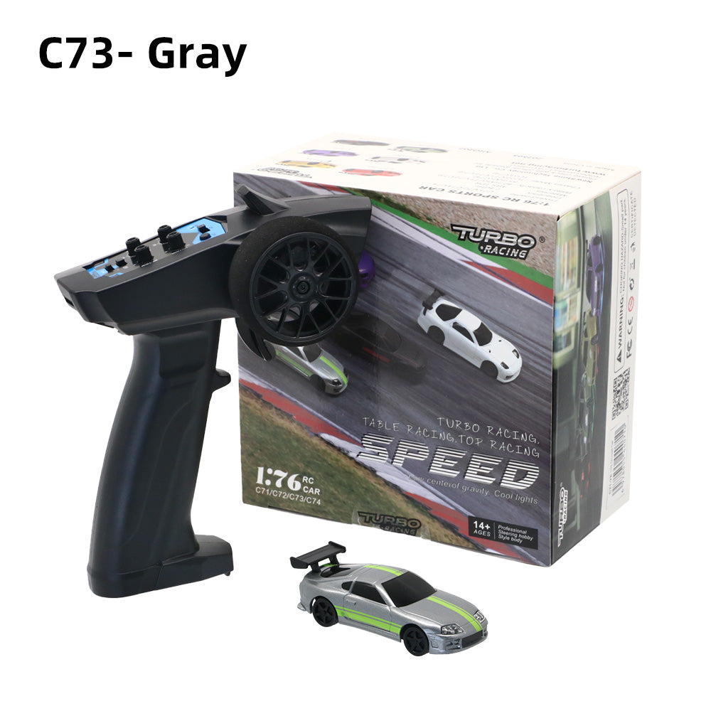 Turbo Racing 1/76 Mini Electric Remote Control Car C76 C75 C74 C73 C72 C71 RTR Sports Car Model Car for Adult Children's Toys