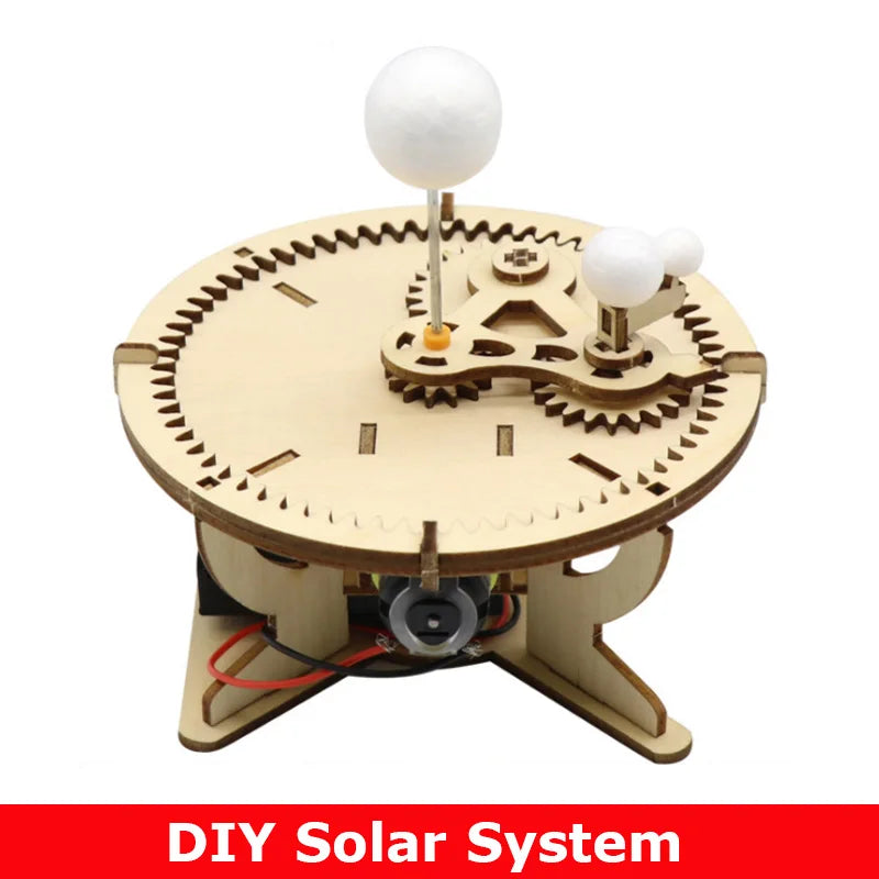 Sun-Earth-Moon Wooden Solar System Science Model