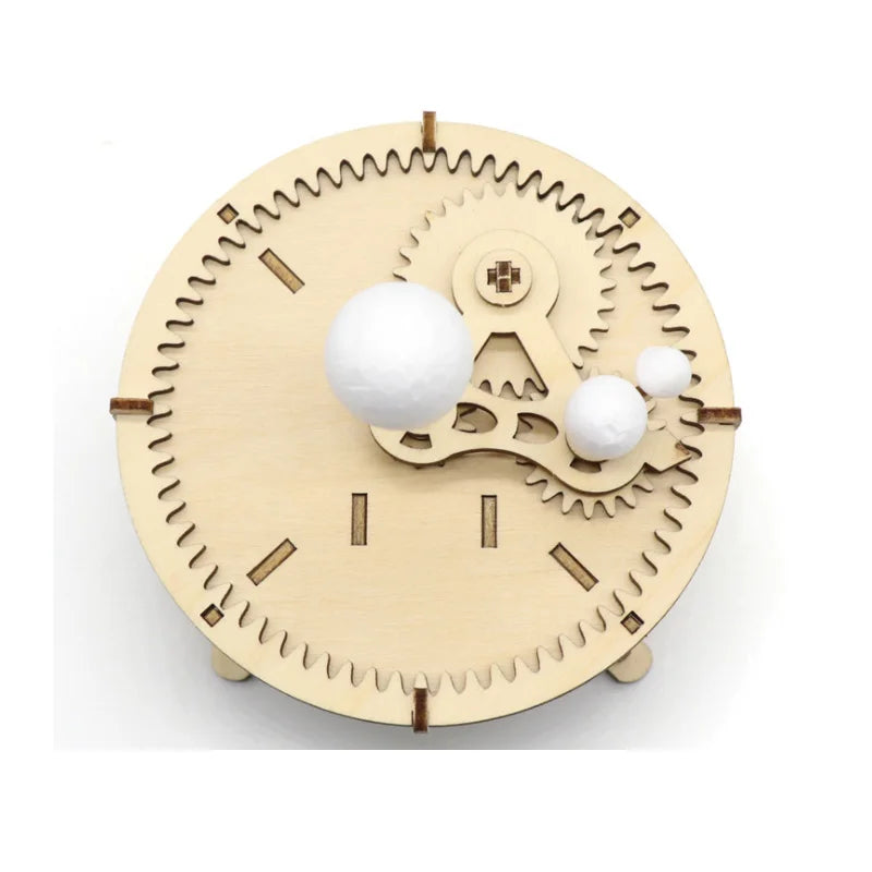 Sun-Earth-Moon Wooden Solar System Science Model