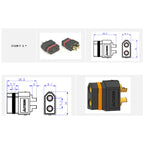 Amass XT60W Waterproof Connectors - 5/10 Pair