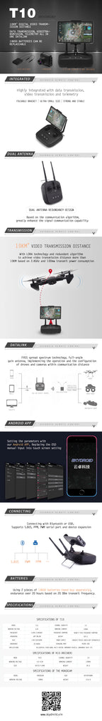 Skydroid T10 10km Radio System with R10 Receiver