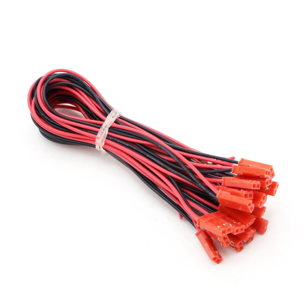 JST Male/Female Connector Leads 100-200mm - 10 Pair
