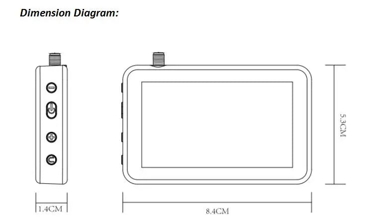 3-Inch 5.8GHz 40CH FPV Monitor