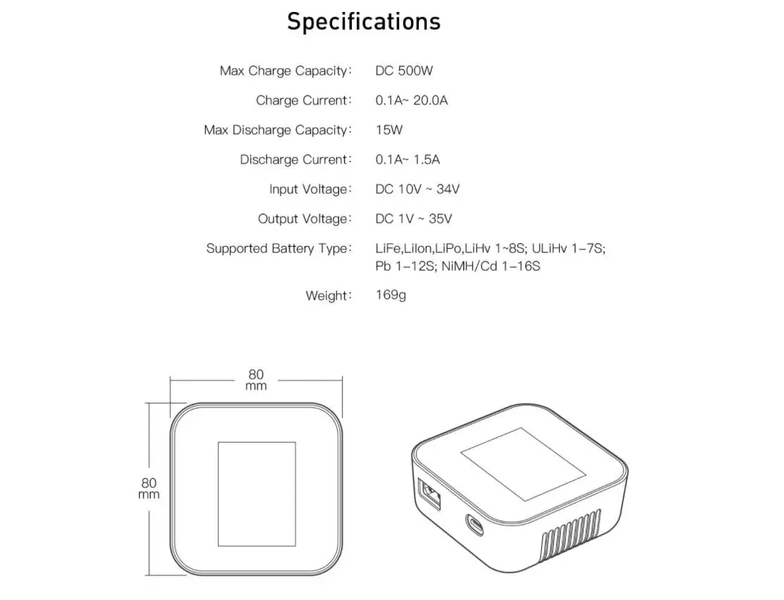 ISDT Air 8 500W 20A Smart Charger