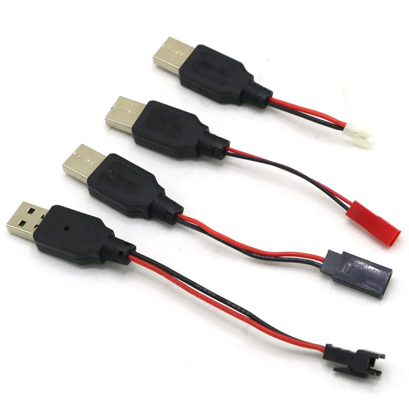3.7V USB LiPo Charger Cable with JST/SM/Futaba Plug