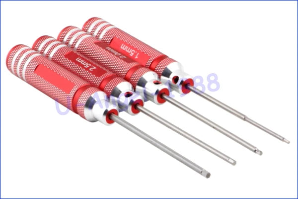 4-Piece Hex Screwdriver Set 1.5-3.0mm