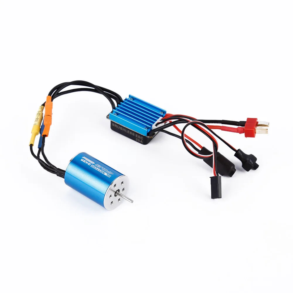 2435 Brushless Motor & 25A ESC Power System for 1/16-1/18 RC Cars