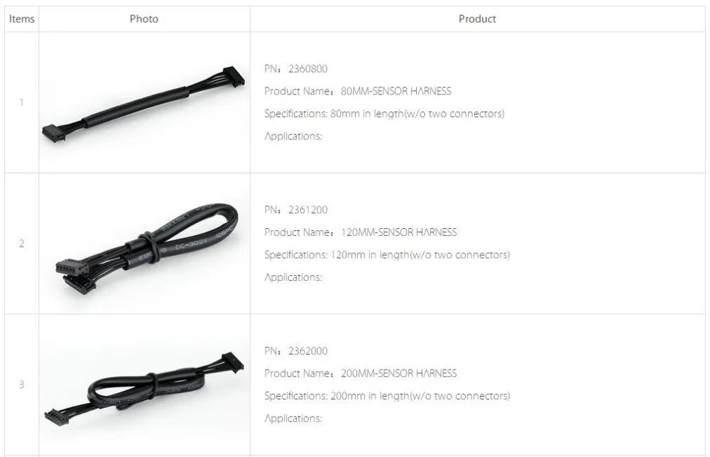 HOBBYWING Xerun Hall Sensor Cable 80-400mm