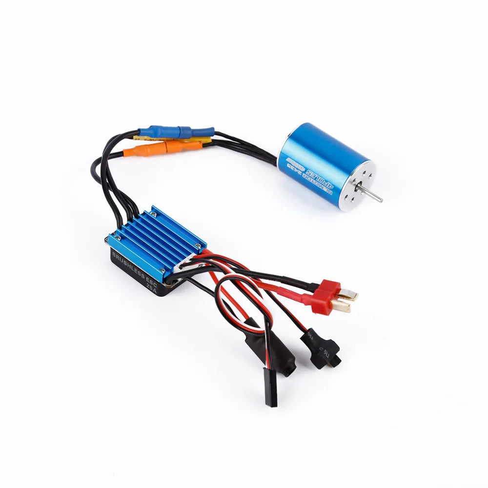 2435 Brushless Motor & 25A ESC Power System for 1/16-1/18 RC Cars