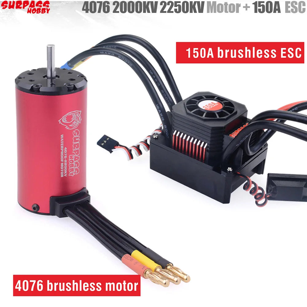 SURPASS HOBBY 4076 Brushless Motor & 120A/180A ESC Combo