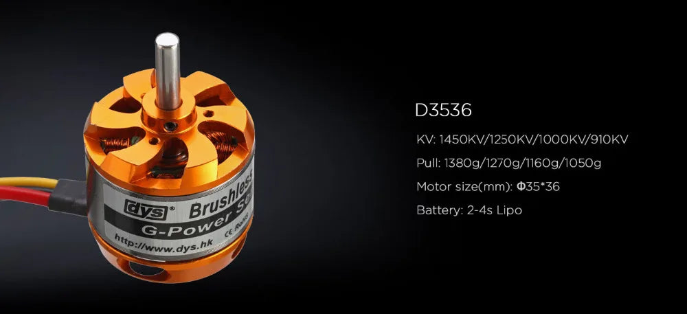 D3536 Brushless Motor 910-1450KV