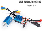 2435 Brushless Motor & 25A ESC Power System for 1/16-1/18 RC Cars