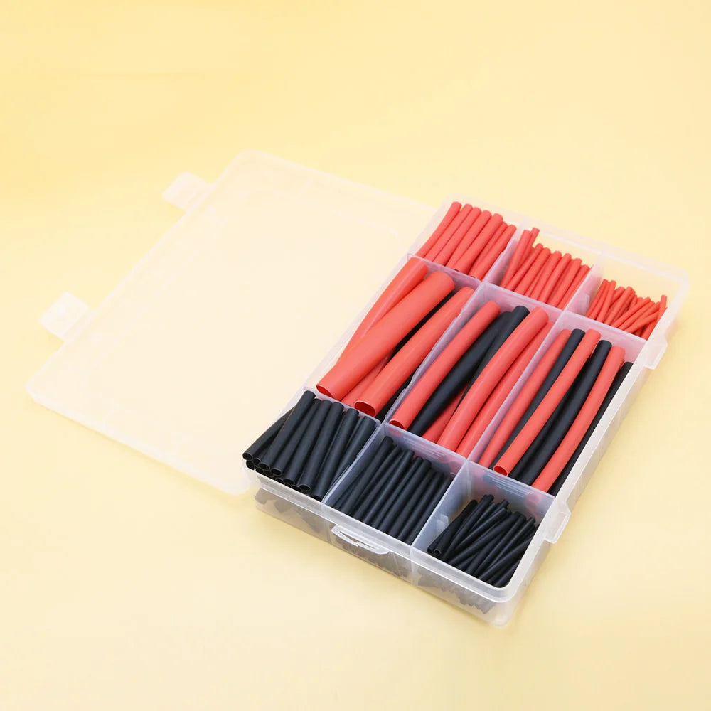 Dual-Wall Heat Shrink Tubing Kit - 130/270 Pieces, 6 Sizes