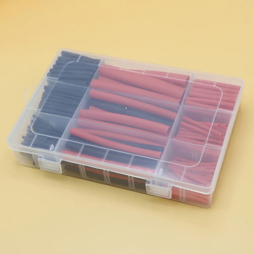 Dual-Wall Heat Shrink Tubing Kit - 130/270 Pieces, 6 Sizes