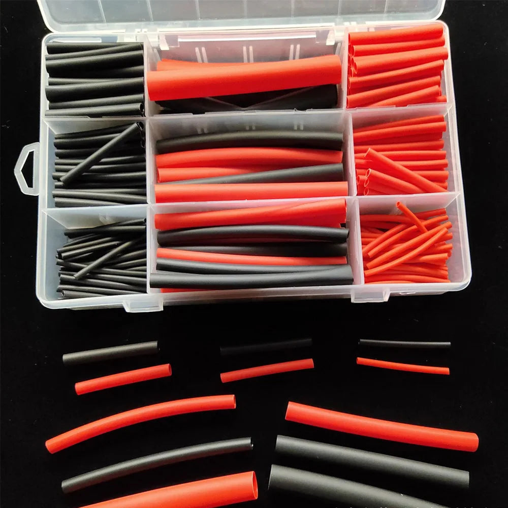 Dual-Wall Heat Shrink Tubing Kit - 130/270 Pieces, 6 Sizes