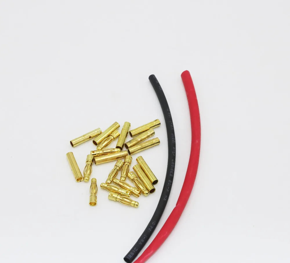 Gold Bullet Connectors 2.0-4.0mm - 10 Pair