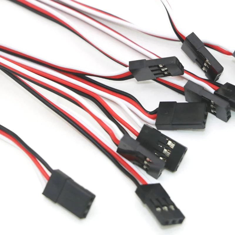 10pcs RC Servo Extension Cable - 100mm to 1000mm