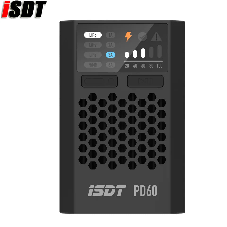 ISDT URUAV PD60 60W 6A USB-C 1-4S LiPo Balance Charger
