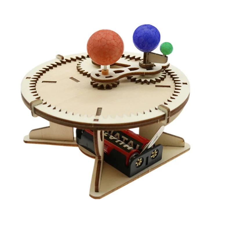 Sun-Earth-Moon Wooden Solar System Science Model