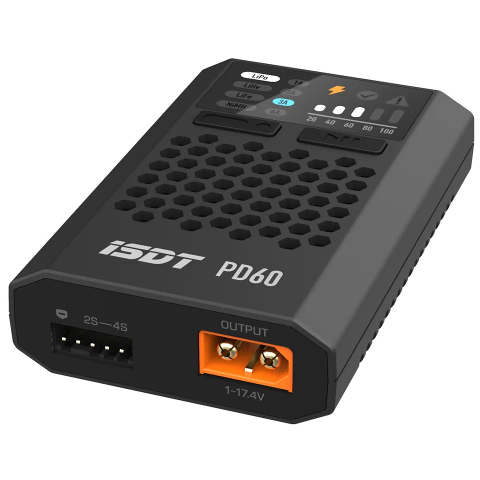 ISDT URUAV PD60 60W 6A USB-C 1-4S LiPo Balance Charger