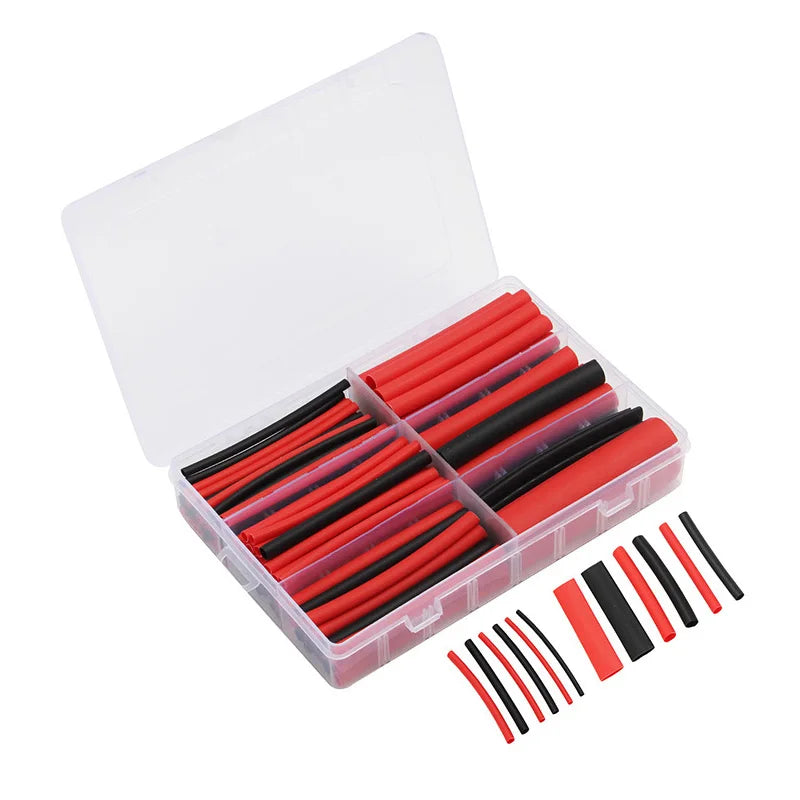 Dual-Wall Heat Shrink Tubing Kit - 130/270 Pieces, 6 Sizes