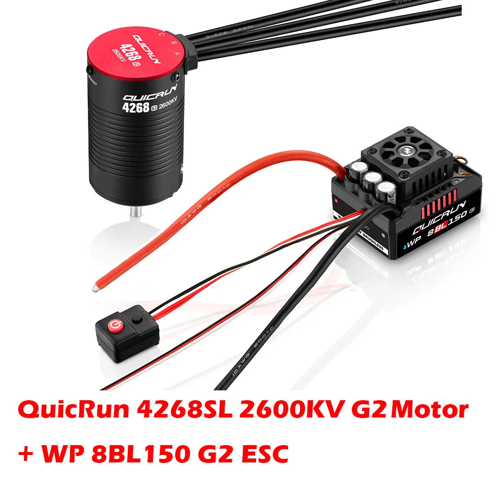 Hobbywing QuicRun WP 8BL150 G2 150A ESC / 4268SL & 4274SL Motors