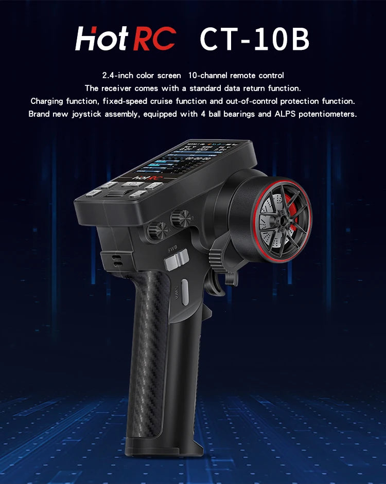 HOTRC CT-10B 2.4GHz 10CH Radio Transmitter
