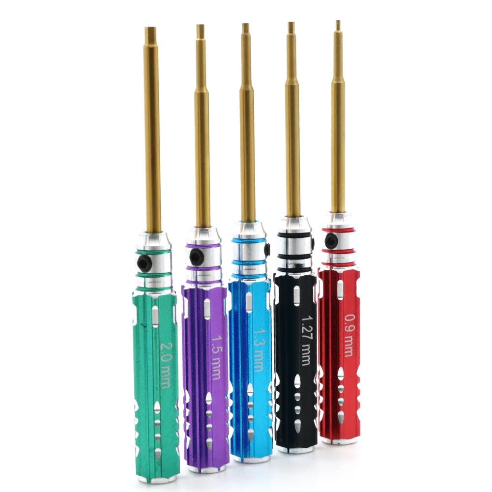 5-Piece Mini Hex Screwdriver Set 0.9-2.0mm