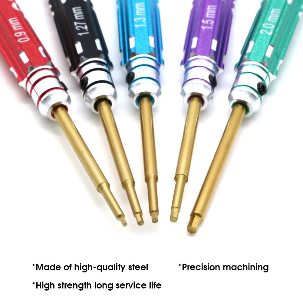 5-Piece Mini Hex Screwdriver Set 0.9-2.0mm