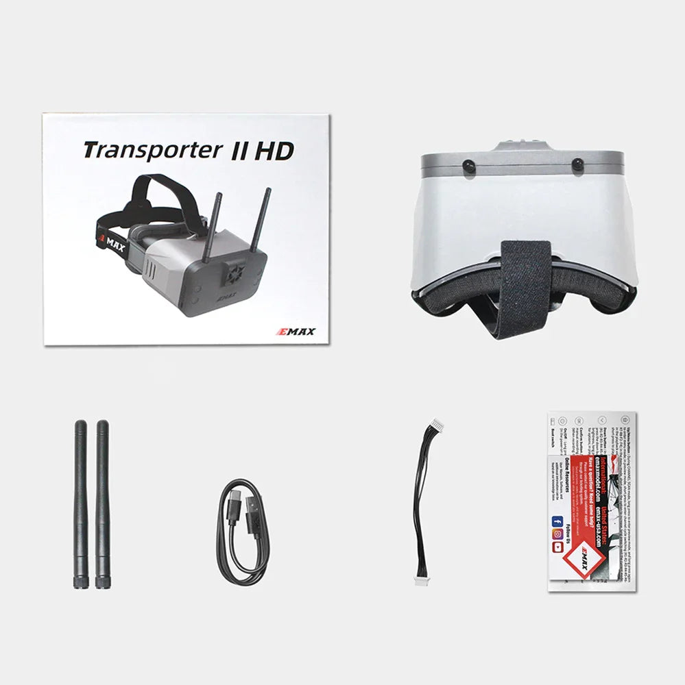 EMAX Transporter II HD FPV Goggles 4.45-Inch 720x1080
