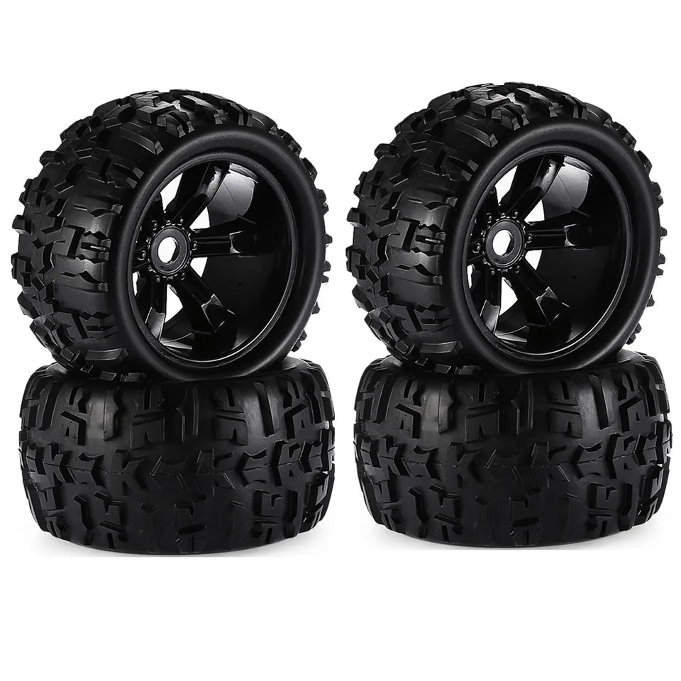4pcs 1/8 RC Truck Tires & Wheels - 17mm Hex
