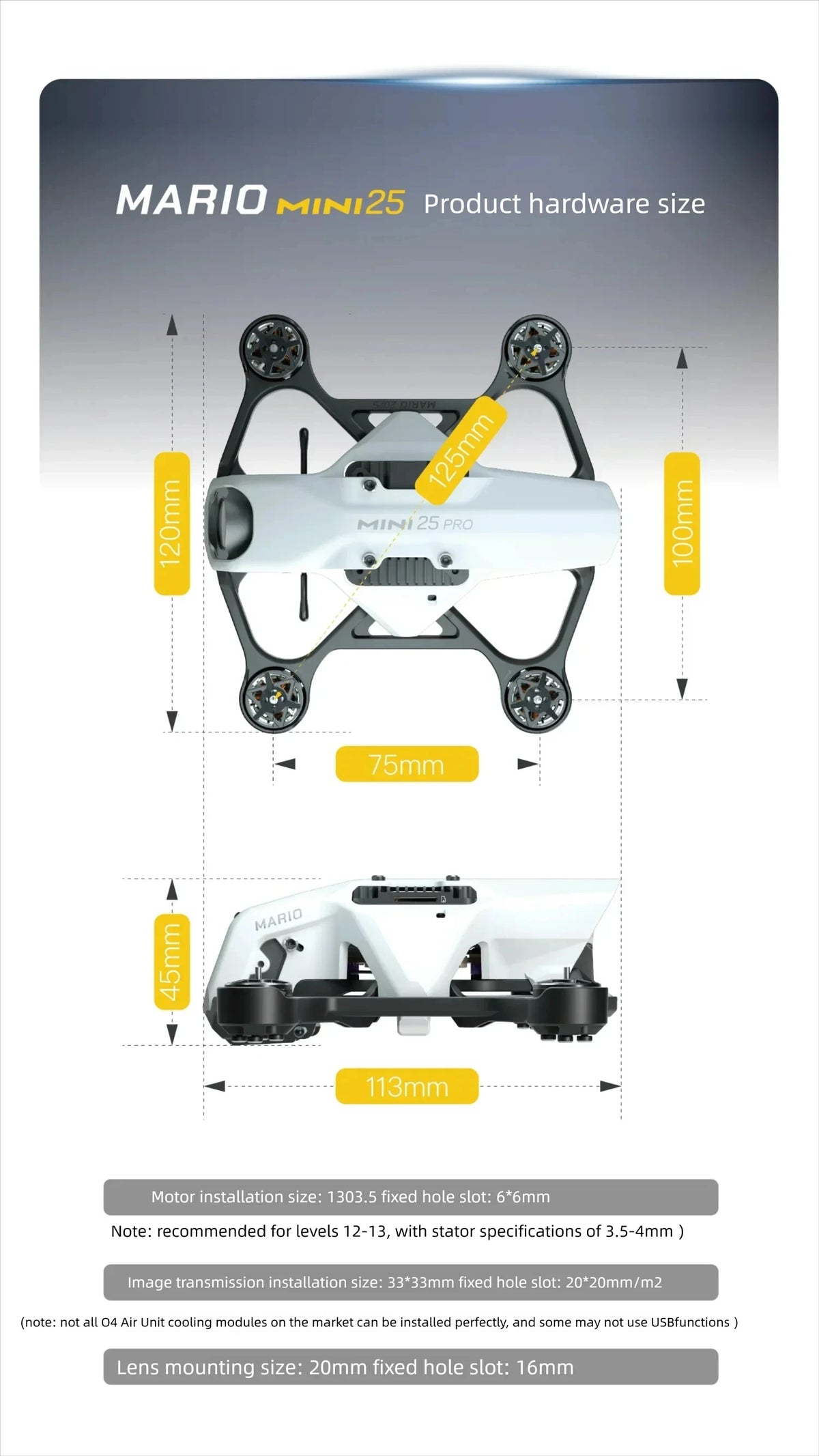 SpeedyBee Mario Mini25 2.5-Inch Cinewhoop FPV Drone