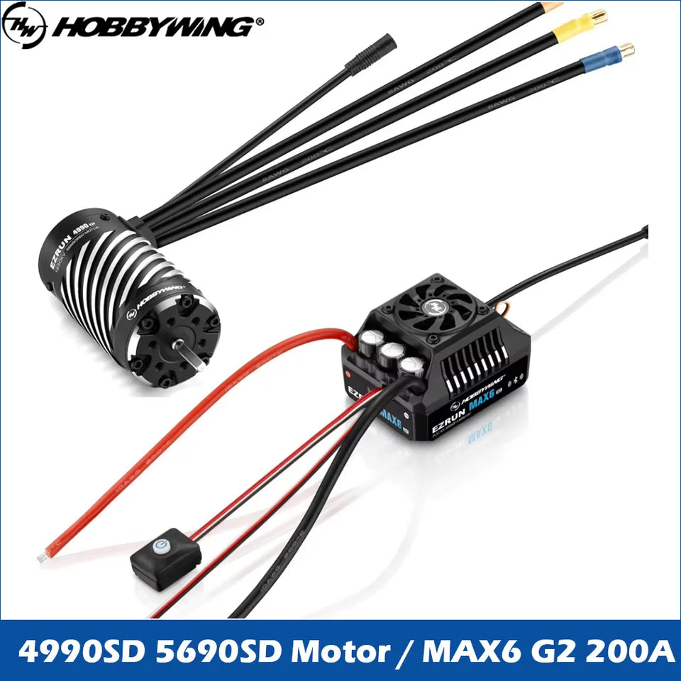 Hobbywing EZRUN MAX6 G2 200A ESC / 4990SD & 5690SD Motors