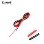 2m High-Temperature Silicone Wire - 6-30 AWG (1m Red + 1m Black)
