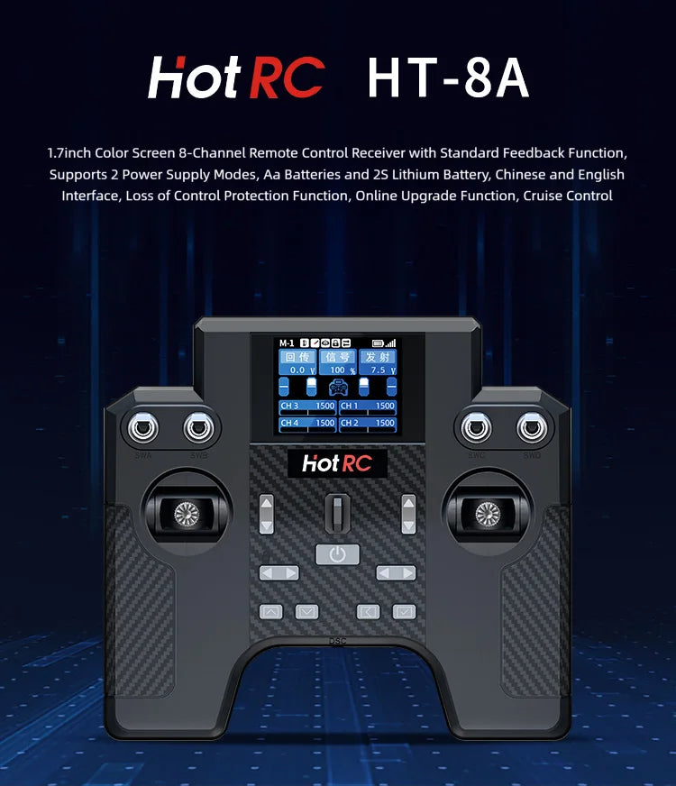 HOTRC HT-8A 2.4GHz 8CH Radio Transmitter