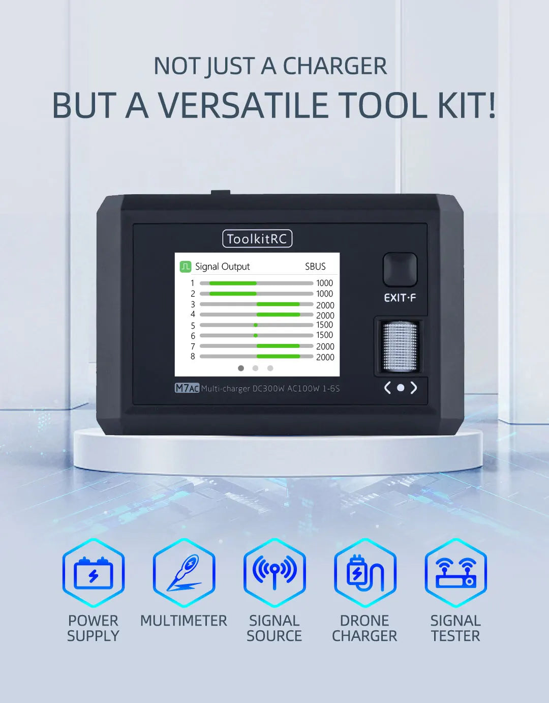 ToolkitRC M7AC 100W AC / 300W DC Smart Charger