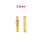 Gold Bullet Connectors 2.0-8.0mm - 10 Pair