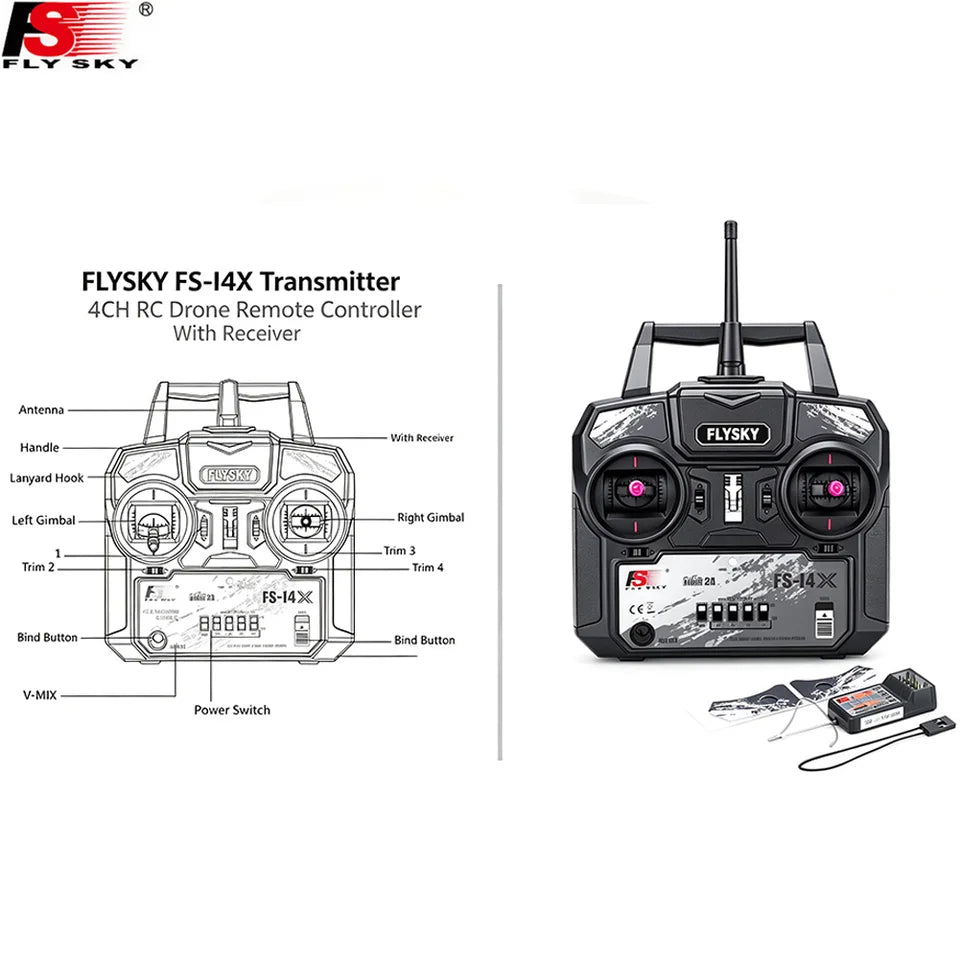 FlySky FS-i4X 2.4GHz 4CH Radio Transmitter