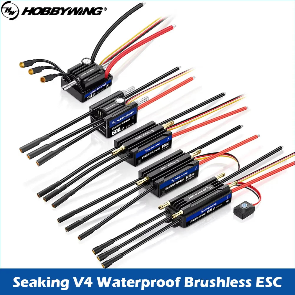 HOBBYWING Seaking V4 Waterproof RC Boat ESC 30A-160A