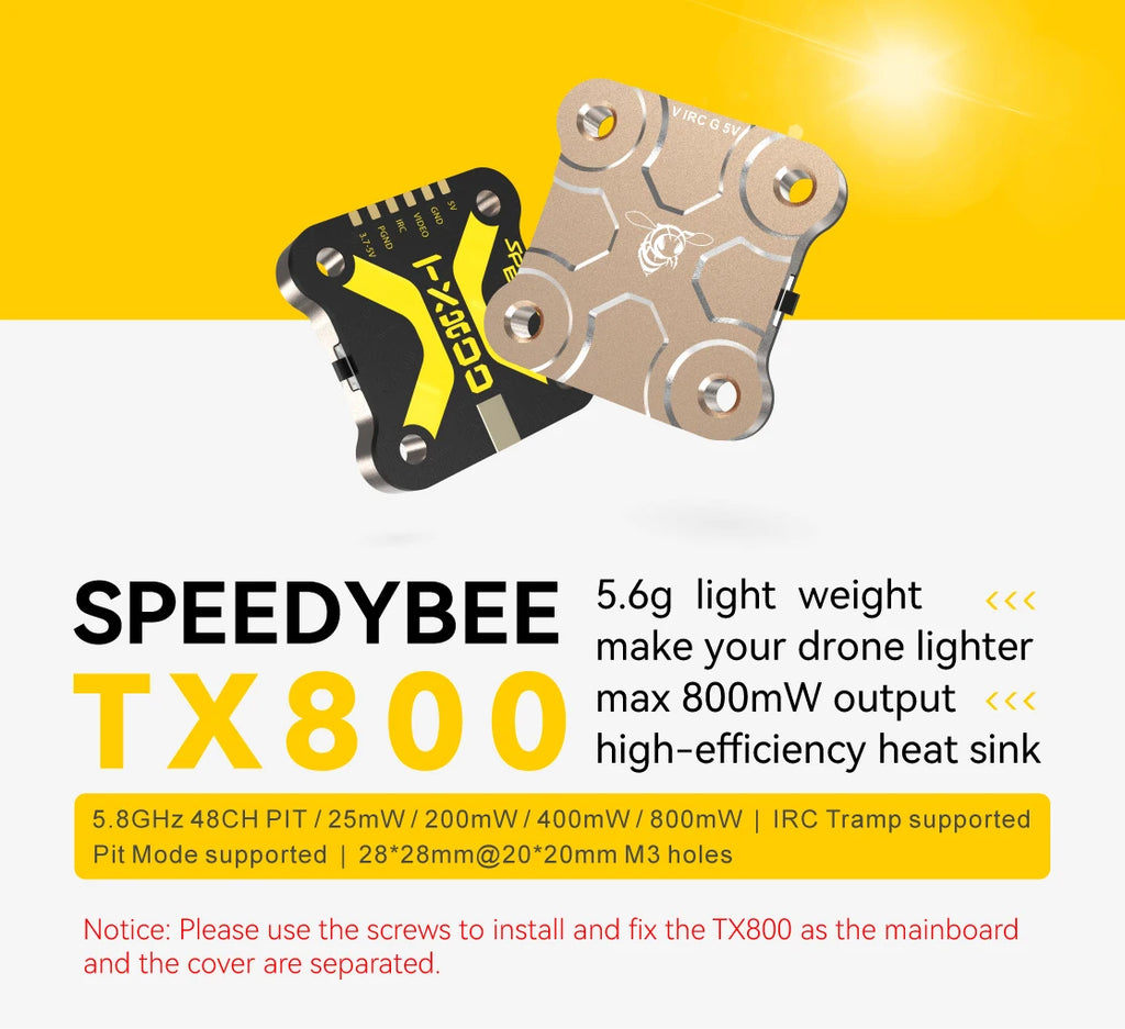 SpeedyBee TX800 5.8GHz 48CH 800mW FPV VTX