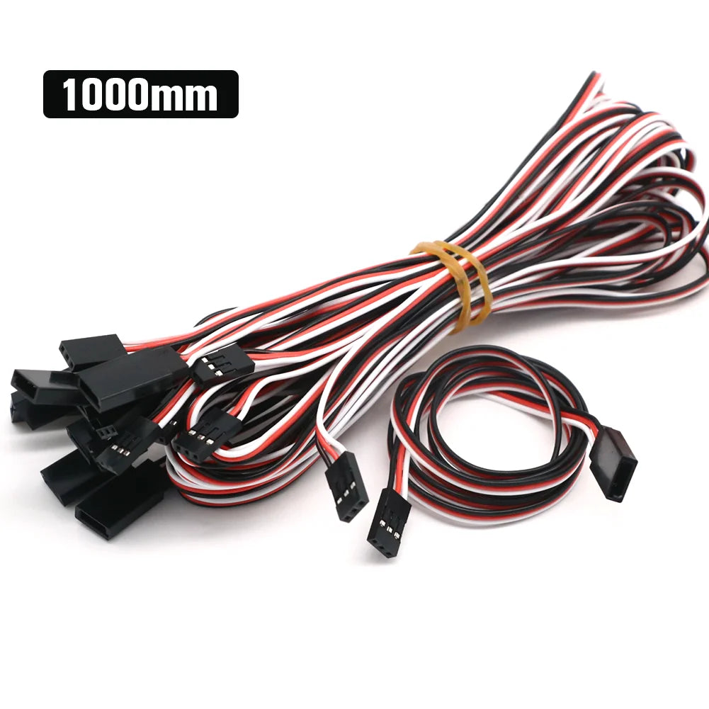 10pcs RC Servo Extension Cable - 100mm to 1000mm